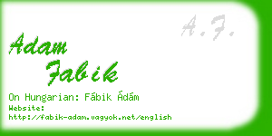 adam fabik business card